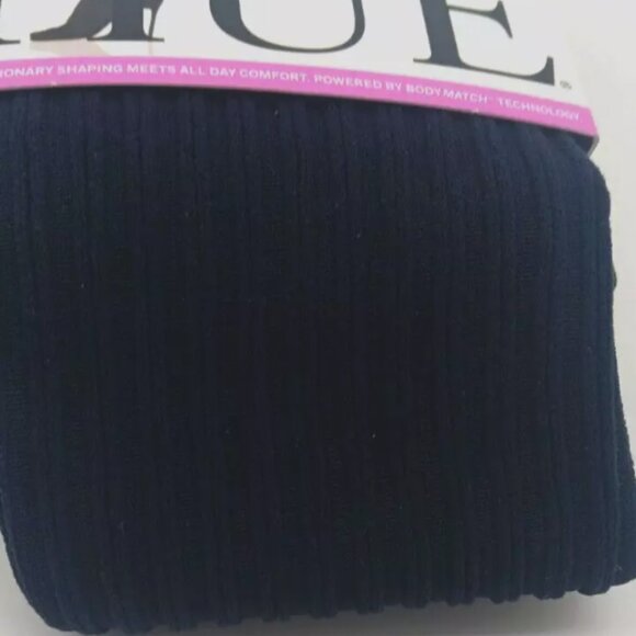 Hue Navy Double Rib Shaping Tights Size 4 L/XL Made to Move Shapers U17262 - Picture 4 of 6